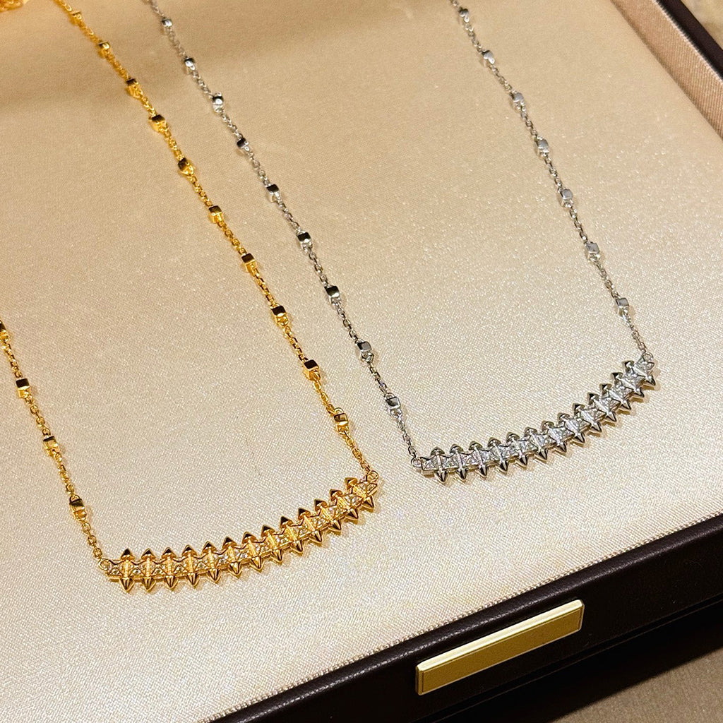 [Love's Uplift]CLASH  SMALL FULL DIAMOND NECKLACE