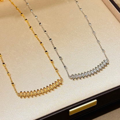 [Love's Uplift]CLASH  SMALL FULL DIAMOND NECKLACE