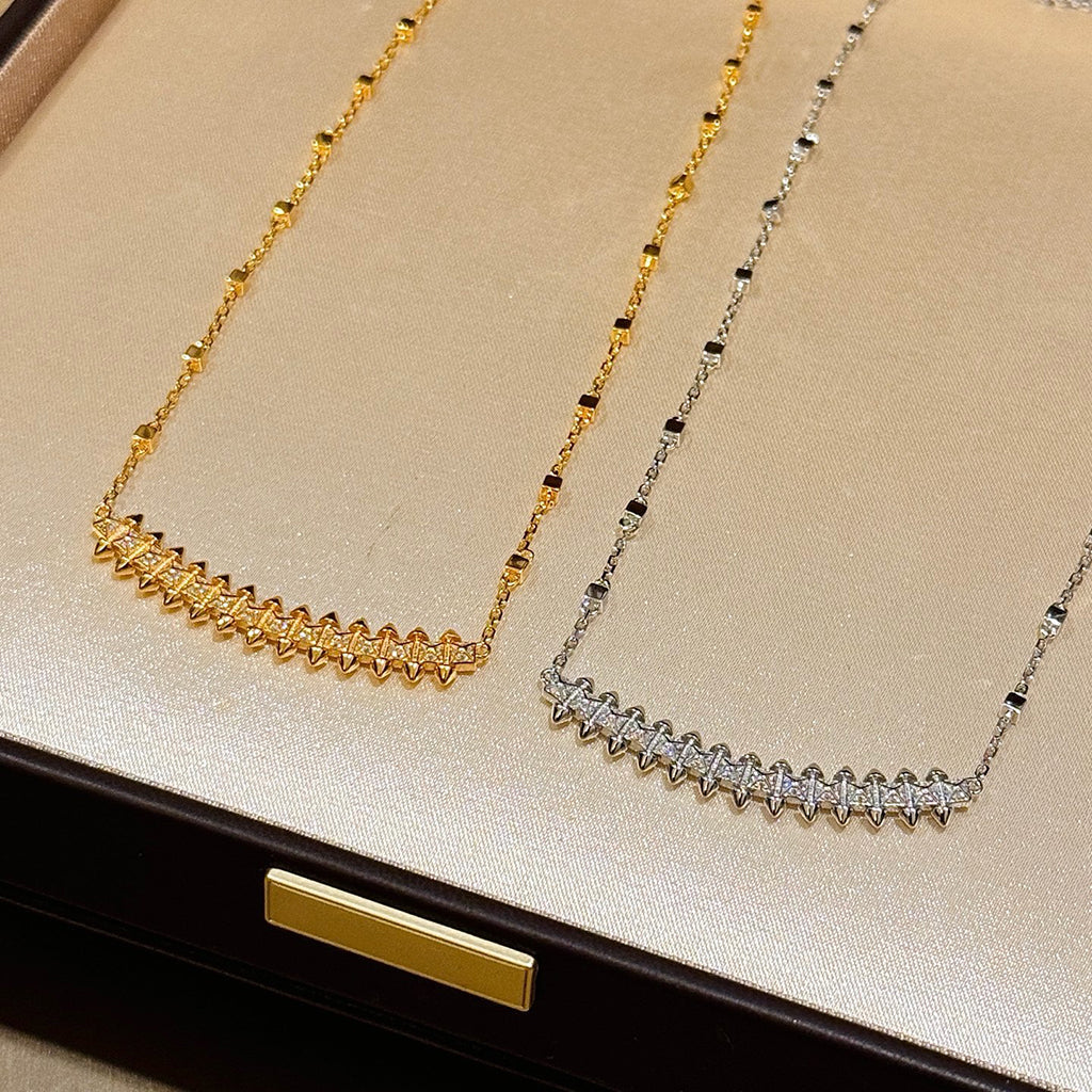 [Love's Uplift]CLASH  SMALL FULL DIAMOND NECKLACE