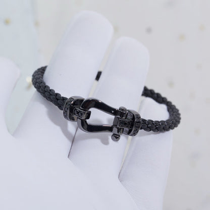 [Love's Uplift]FORCE LARGE SERIES HORSESHOE BLACK SAMURAI BRACELET