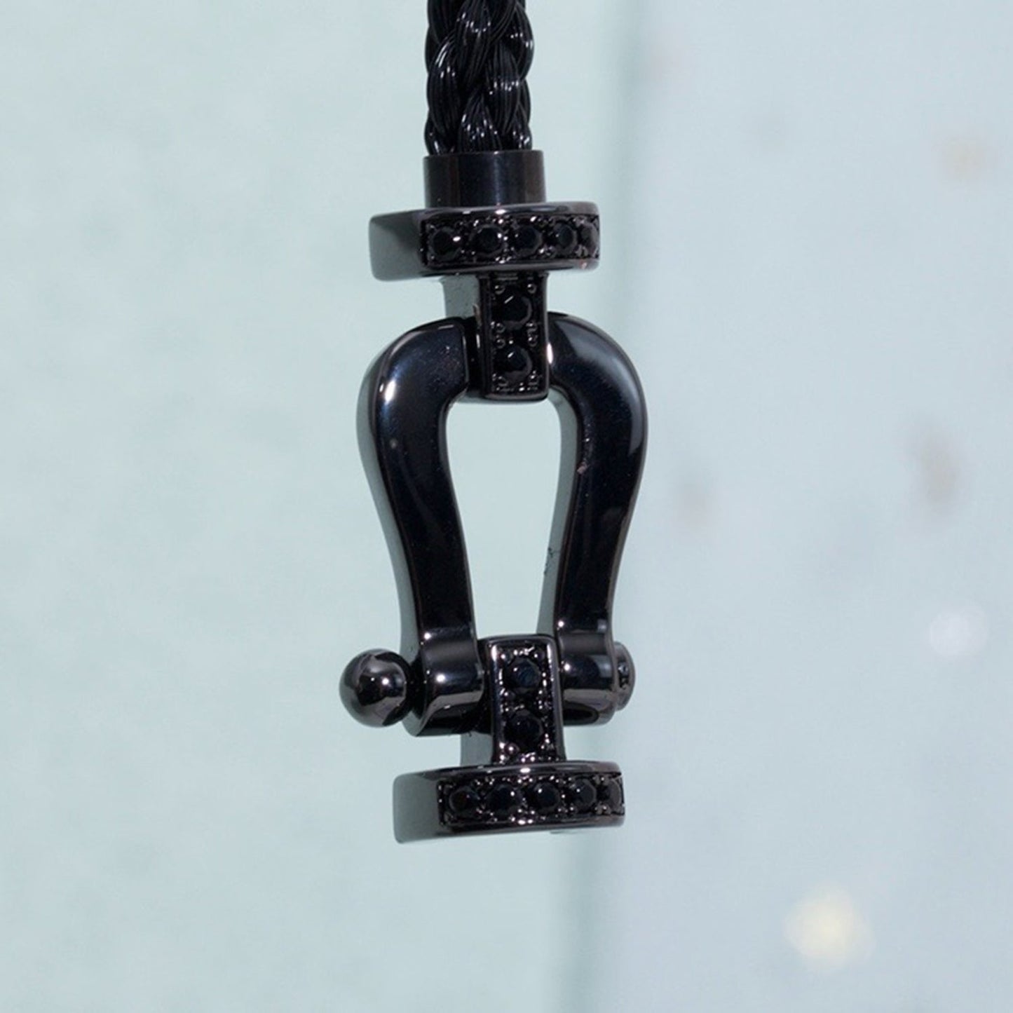 [Love's Uplift]FORCE LARGE SERIES HORSESHOE BLACK SAMURAI BRACELET