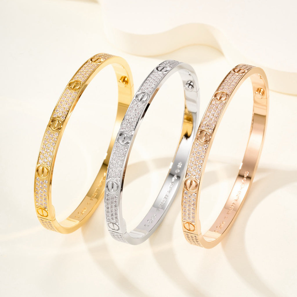 [Love's Uplift]LOVE BRACELET 4.8MM DIAMOND-PAVED