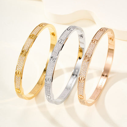 [Love's Uplift]LOVE BRACELET 4.8MM DIAMOND-PAVED