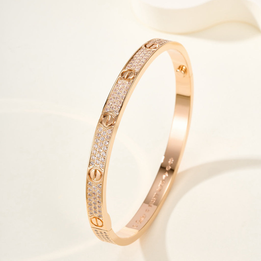 [Love's Uplift]LOVE BRACELET 4.8MM DIAMOND-PAVED