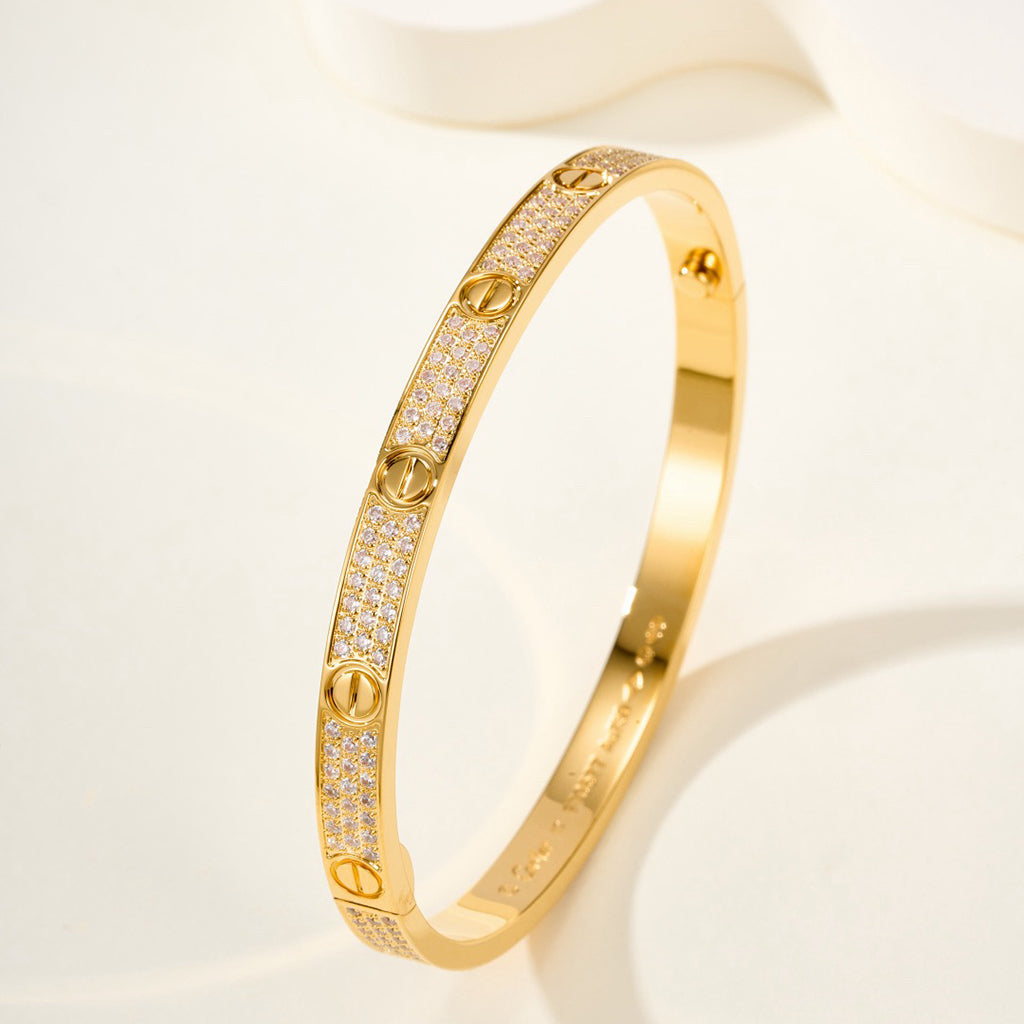 [Love's Uplift]LOVE BRACELET 4.8MM DIAMOND-PAVED