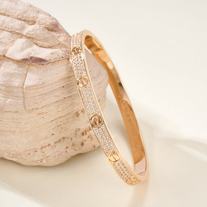 [Love's Uplift]LOVE BRACELET 4.8MM DIAMOND-PAVED