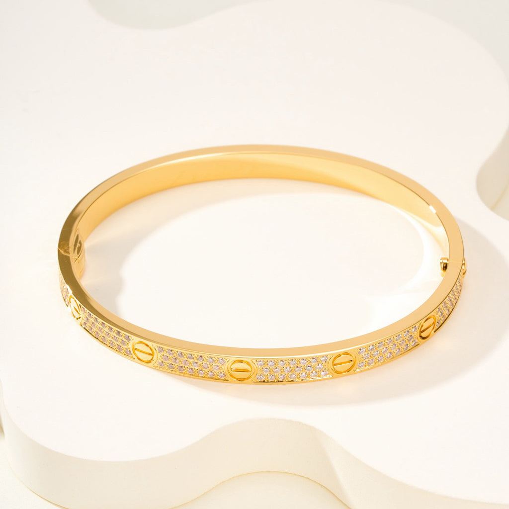 [Love's Uplift]LOVE BRACELET 4.8MM DIAMOND-PAVED