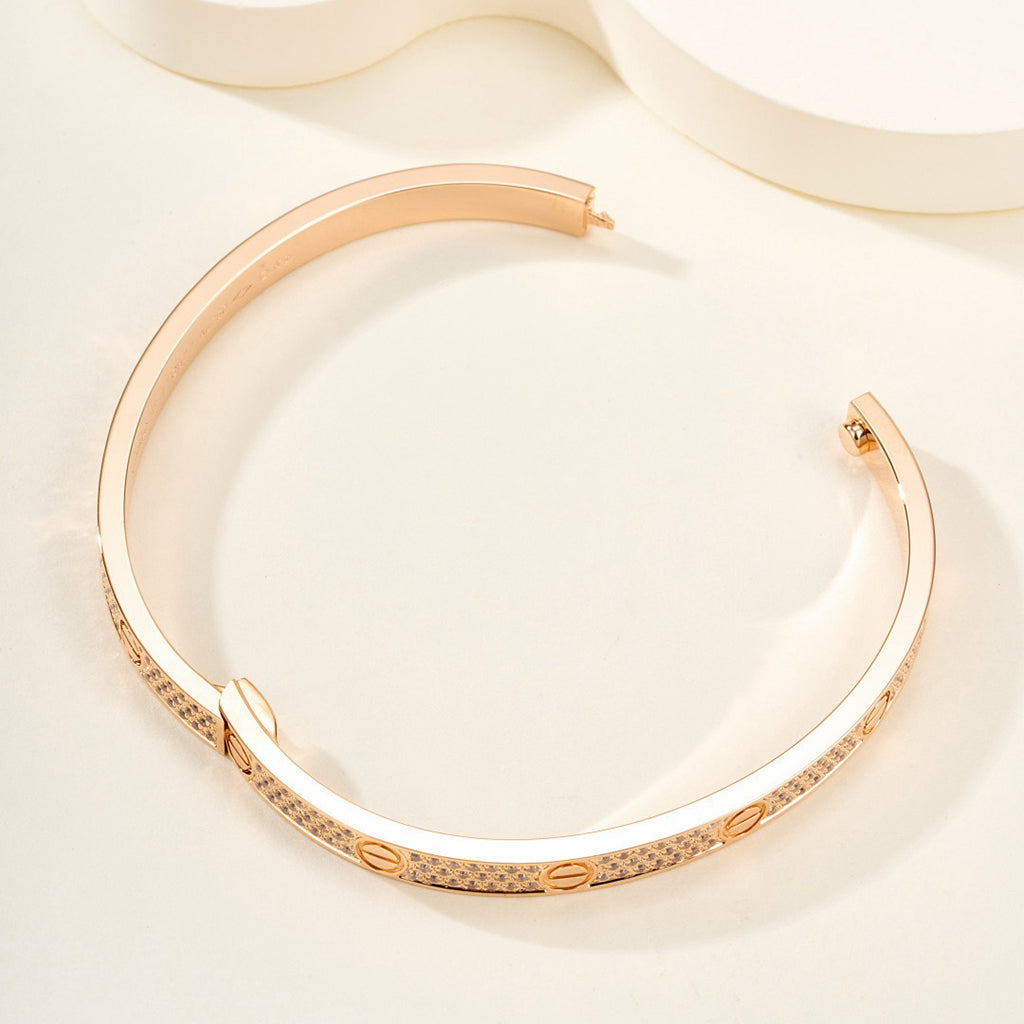 [Love's Uplift]LOVE BRACELET 4.8MM DIAMOND-PAVED