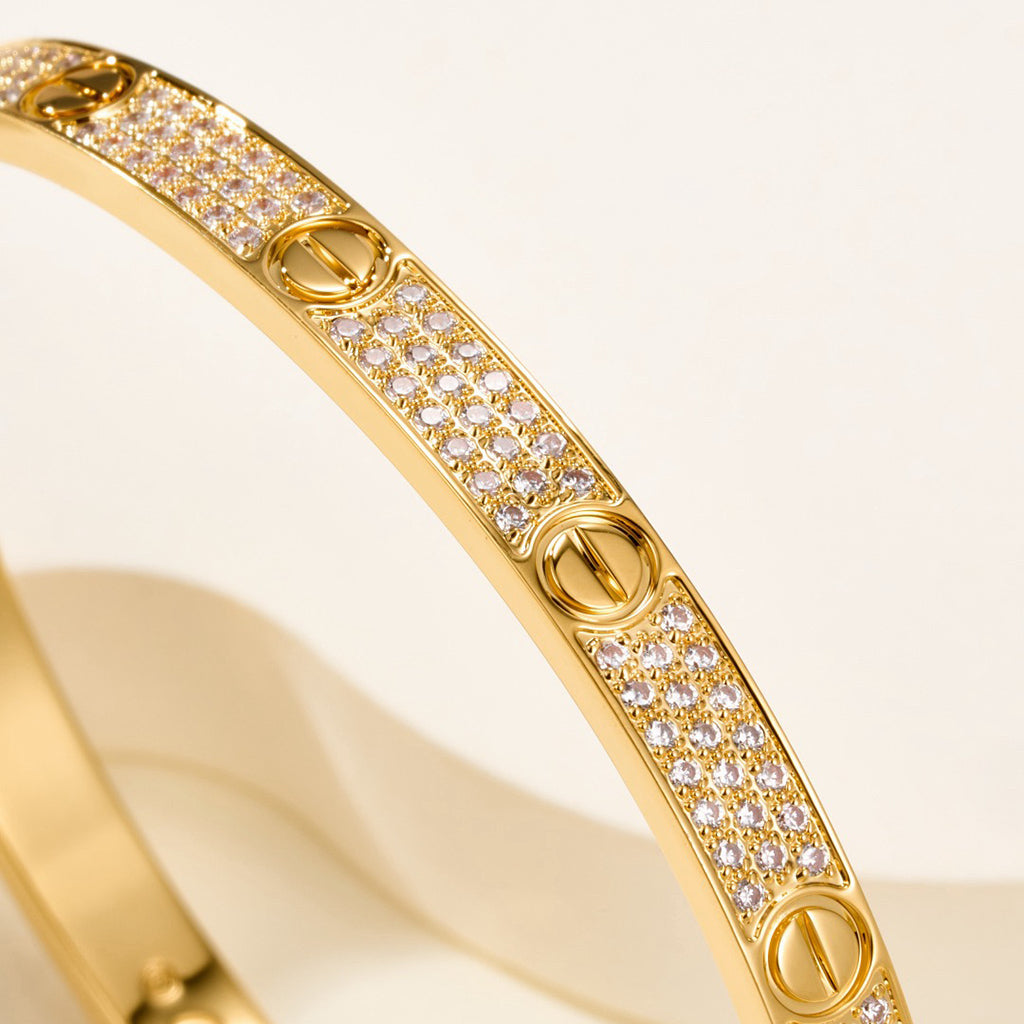 [Love's Uplift]LOVE BRACELET 4.8MM DIAMOND-PAVED