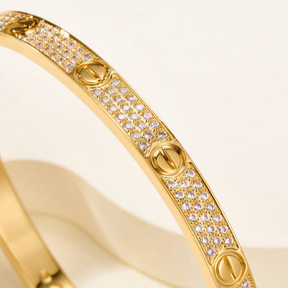 [Love's Uplift]LOVE BRACELET 4.8MM DIAMOND-PAVED