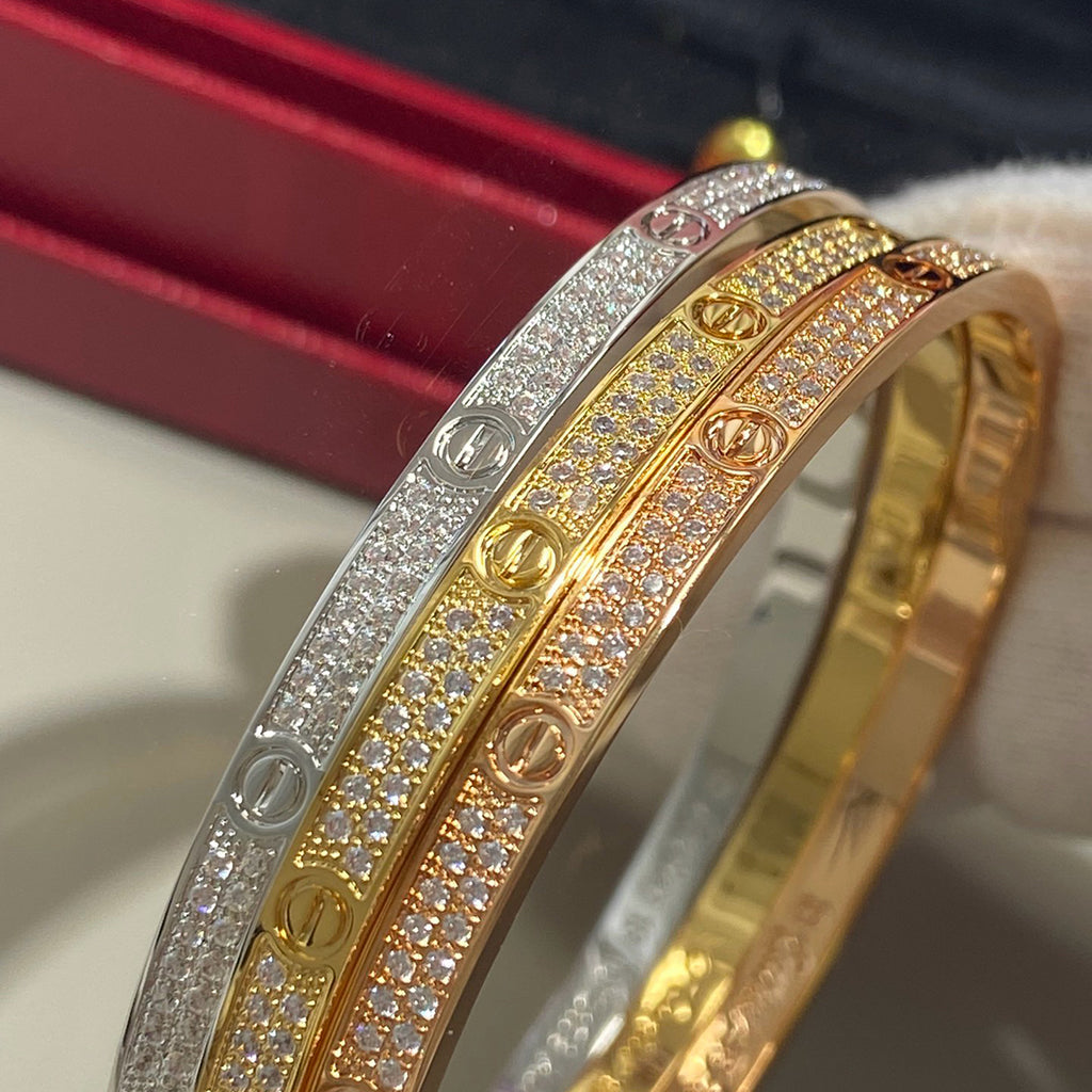 [Love's Uplift]LOVE BRACELET 3.65MM DIAMOND-PAVED