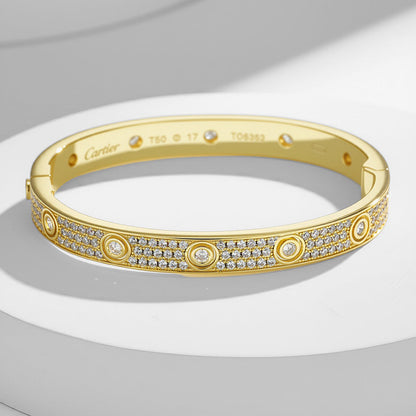 [Love's Uplift]LOVE BRACELET 6.1MM DIAMOND-PAVED 10 BIG DIAMONDS