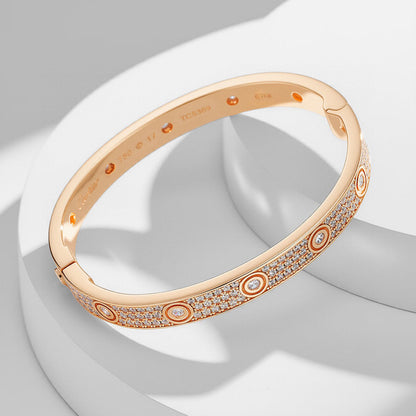 [Love's Uplift]LOVE BRACELET 6.1MM DIAMOND-PAVED 10 BIG DIAMONDS