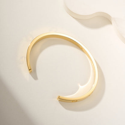 [Love's Uplift]LOVE BRACELET 6.1MM 1 DIAMOND OPEN CUFF