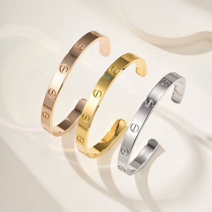 [Love's Uplift]LOVE BRACELET 6.1MM OPEN CUFF
