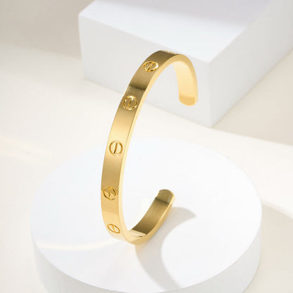 [Love's Uplift]LOVE BRACELET 6.1MM OPEN CUFF