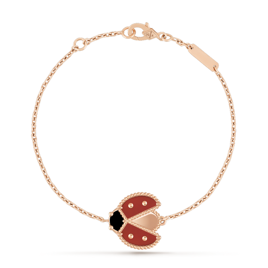 [Love's Uplift]LUCKY SPRING 1 MOTIF PINK GOLD BRACELET