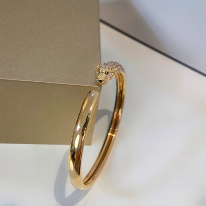 [Love's Uplift]PANTHERE HALF DIAMOND OPEN BRACELET