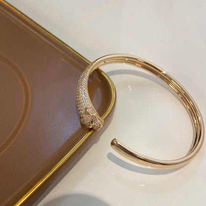 [Love's Uplift]PANTHERE HALF DIAMOND OPEN BRACELET