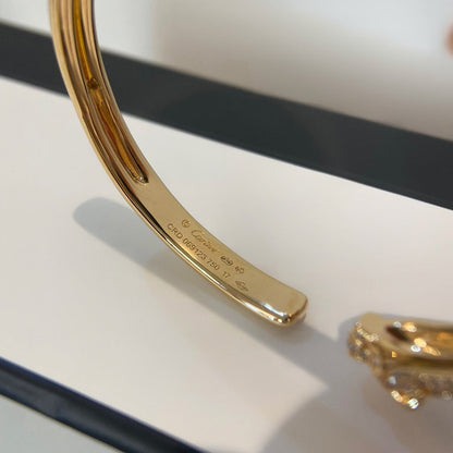 [Love's Uplift]PANTHERE HALF DIAMOND OPEN BRACELET