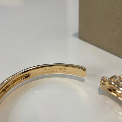[Love's Uplift]PANTHERE HALF DIAMOND OPEN BRACELET