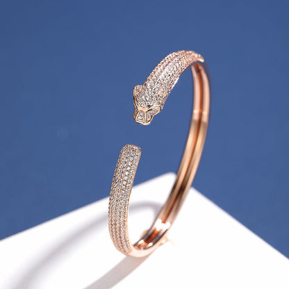 [Love's Uplift]PANTHERE FULL DIAMOND OPEN BRACELET