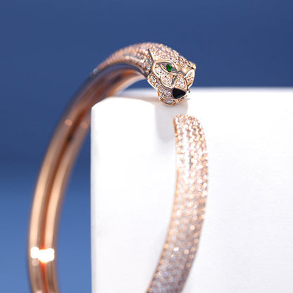 [Love's Uplift]PANTHERE FULL DIAMOND OPEN BRACELET
