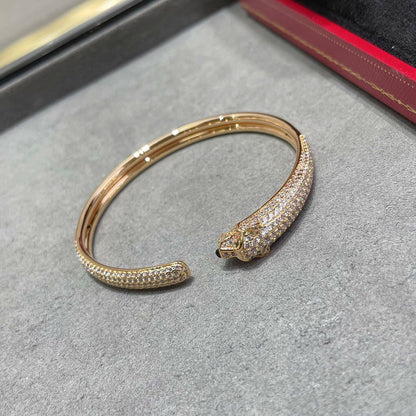 [Love's Uplift]PANTHERE FULL DIAMOND OPEN BRACELET