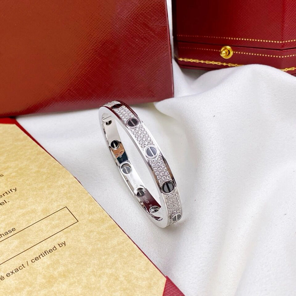 [Love's Uplift]LOVE BRACELET 6.1MM DIAMOND-PAVED CERAMIC