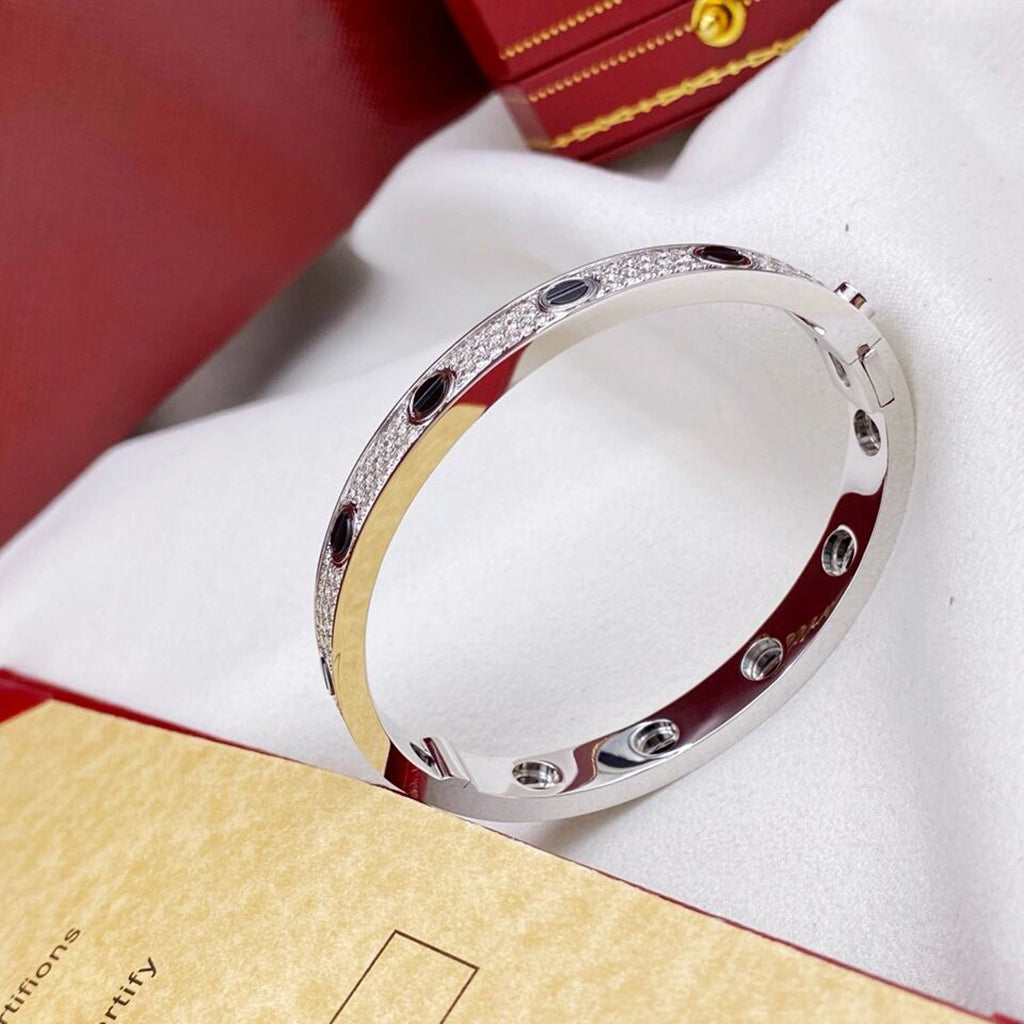 [Love's Uplift]LOVE BRACELET 6.1MM DIAMOND-PAVED CERAMIC