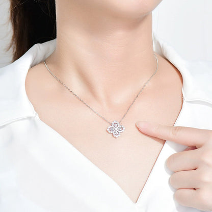 [Love's Uplift]LOOP NECKLACE FULL MOTIF DIAMOND 16MM MULTIPLE COLORS