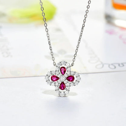 [Love's Uplift]LOOP NECKLACE FULL MOTIF DIAMOND 16MM MULTIPLE COLORS
