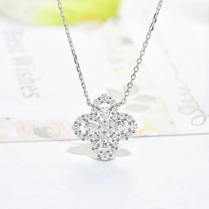 [Love's Uplift]LOOP NECKLACE FULL MOTIF DIAMOND 16MM MULTIPLE COLORS