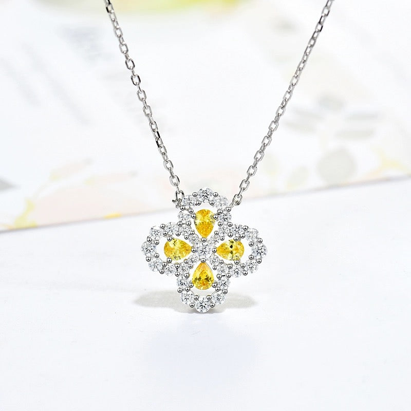 [Love's Uplift]LOOP NECKLACE FULL MOTIF DIAMOND 16MM MULTIPLE COLORS