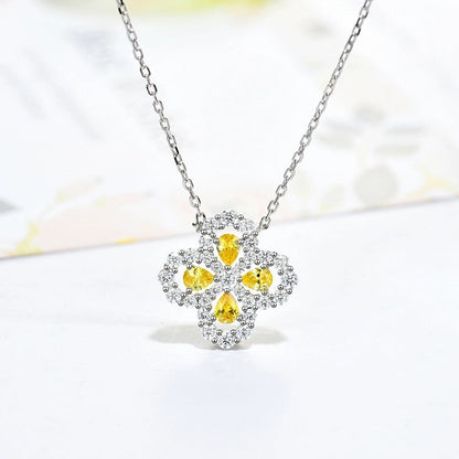 [Love's Uplift]LOOP NECKLACE FULL MOTIF DIAMOND 16MM MULTIPLE COLORS