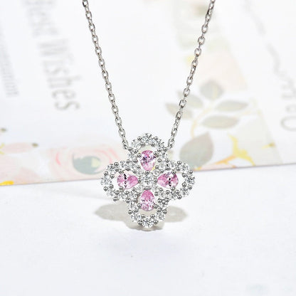 [Love's Uplift]LOOP NECKLACE FULL MOTIF DIAMOND 16MM MULTIPLE COLORS
