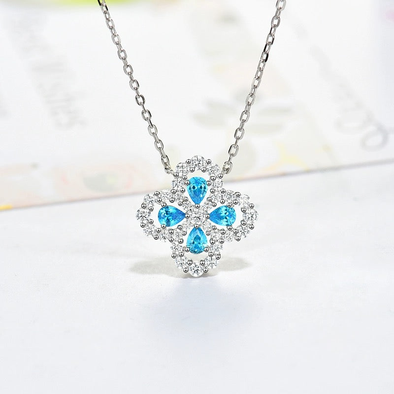[Love's Uplift]LOOP NECKLACE FULL MOTIF DIAMOND 16MM MULTIPLE COLORS