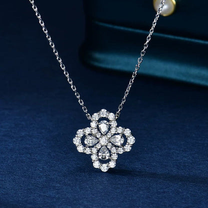 [Love's Uplift]LOOP NECKLACE FULL MOTIF DIAMOND 16MM MULTIPLE COLORS