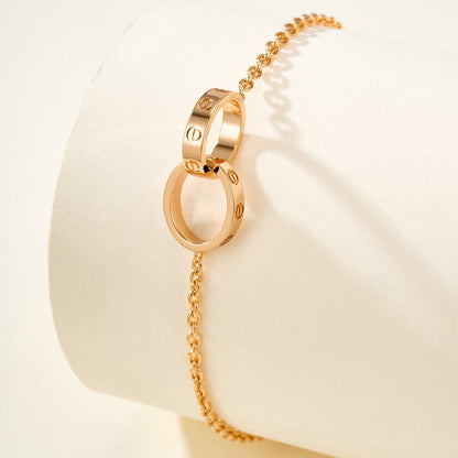 [Love's Uplift]LOVE BRACELET DOUBLE RING