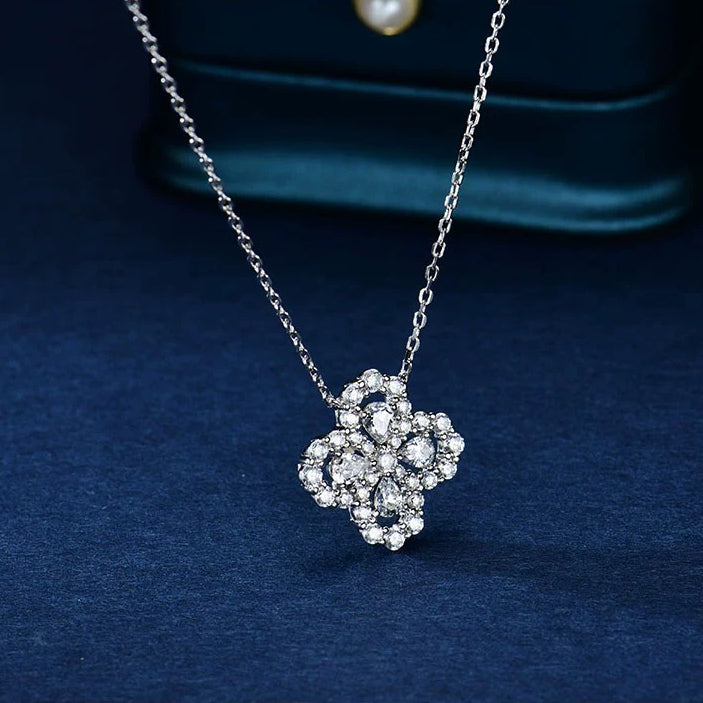 [Love's Uplift]LOOP NECKLACE FULL MOTIF DIAMOND 16MM MULTIPLE COLORS
