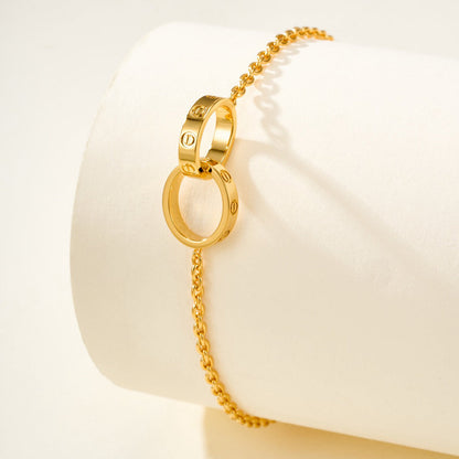 [Love's Uplift]LOVE BRACELET DOUBLE RING