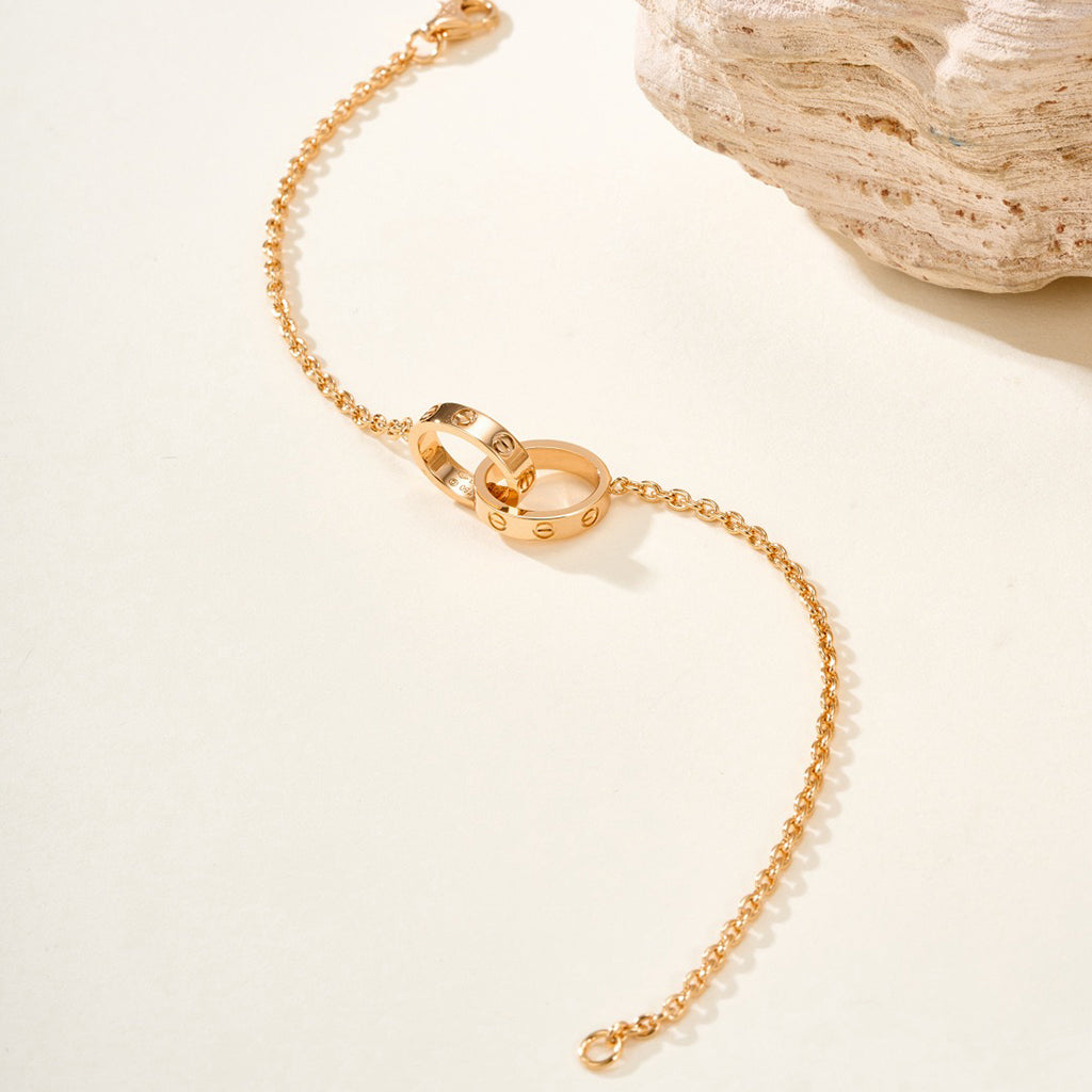 [Love's Uplift]LOVE BRACELET DOUBLE RING