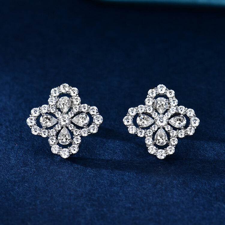 [Love's Uplift]LOOP EARRINGS FULL MOTIF DIAMOND 16MM