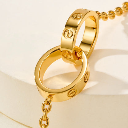 [Love's Uplift]LOVE BRACELET DOUBLE RING