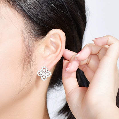 [Love's Uplift]LOOP EARRINGS FULL MOTIF DIAMOND 16MM