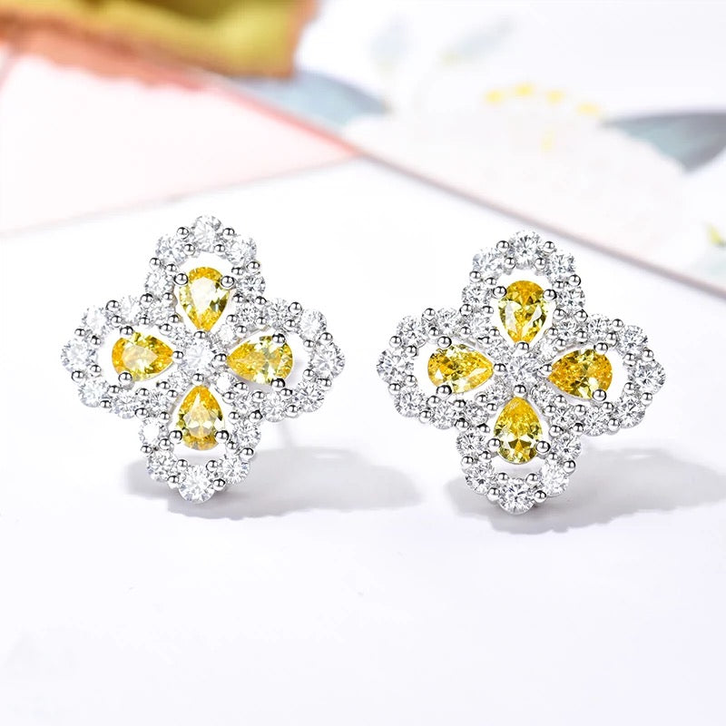 [Love's Uplift]LOOP EARRINGS FULL MOTIF DIAMOND 16MM