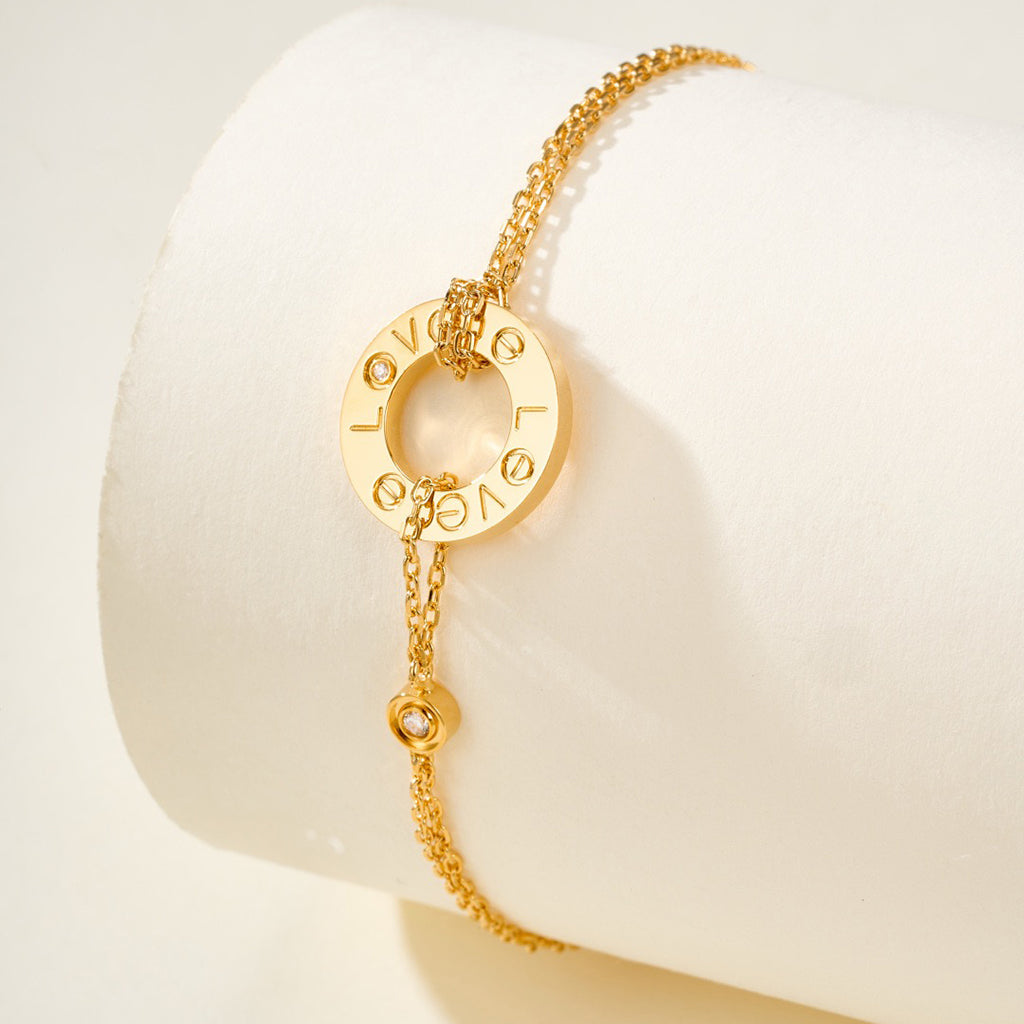 [Love's Uplift]LOVE BRACELET 2 DIAMOND