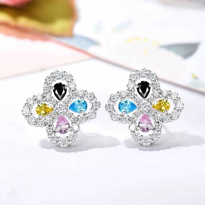 [Love's Uplift]LOOP EARRINGS FULL MOTIF DIAMOND 16MM