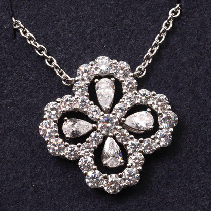 [Love's Uplift]LOOP NECKLACE FULL MOTIF DIAMOND 16MM MULTIPLE COLORS