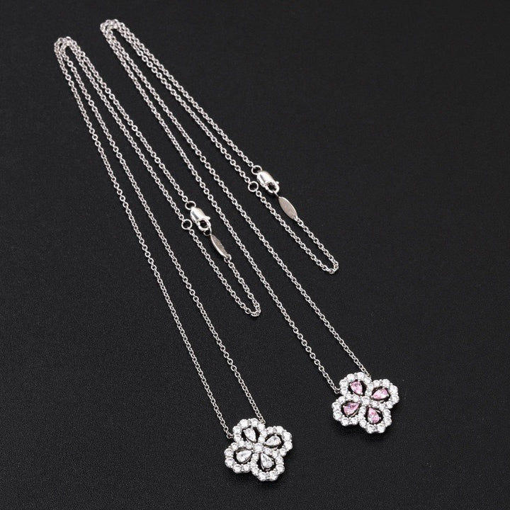 [Love's Uplift]LOOP NECKLACE FULL MOTIF DIAMOND 16MM MULTIPLE COLORS